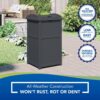 Suncast 3 Pack Trash Hideaway Refuse Container, Stylish Resin Outdoor Garbage Bin with Latching Lid, 30 to 33 Gallon Capacity, Cyberspace