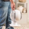 IRIS USA WOOZOO Air Circulator Fan with Remote, Oscillating, 5 Speeds, 82ft Max Air Distance, Adjustable Tilt, Quiet Motor, Small Fan for Bedroom, Office, Dorm, White