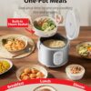 TOSHIBA Rice Cooker & Steamer Simple 5.5 Cup(Uncooked) with Steaming Basket, Removable Non-Stick Inner Pot & Inner Lid, for Soups, Stews, Grains&Oatmeal, One Touch&Keep Warm Function, Silvery White TOSHIBA Rice Cooker & Steamer Simple 5.5 Cup(Uncooked) with Steaming Basket, Removable Non-Stick Inner Pot & Inner Lid, for Soups, Stews, Grains&Oatmeal, One Touch&Keep Warm Function, Silvery White