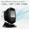 Vornado 660 AE Large Whole Room Air Circulator Fan with 4 Speed Settings, Works with Alexa, Chrome Glide Bar for Directional Airflow, Powerful Targeted Airflow, A Certified for Humans Device, Black