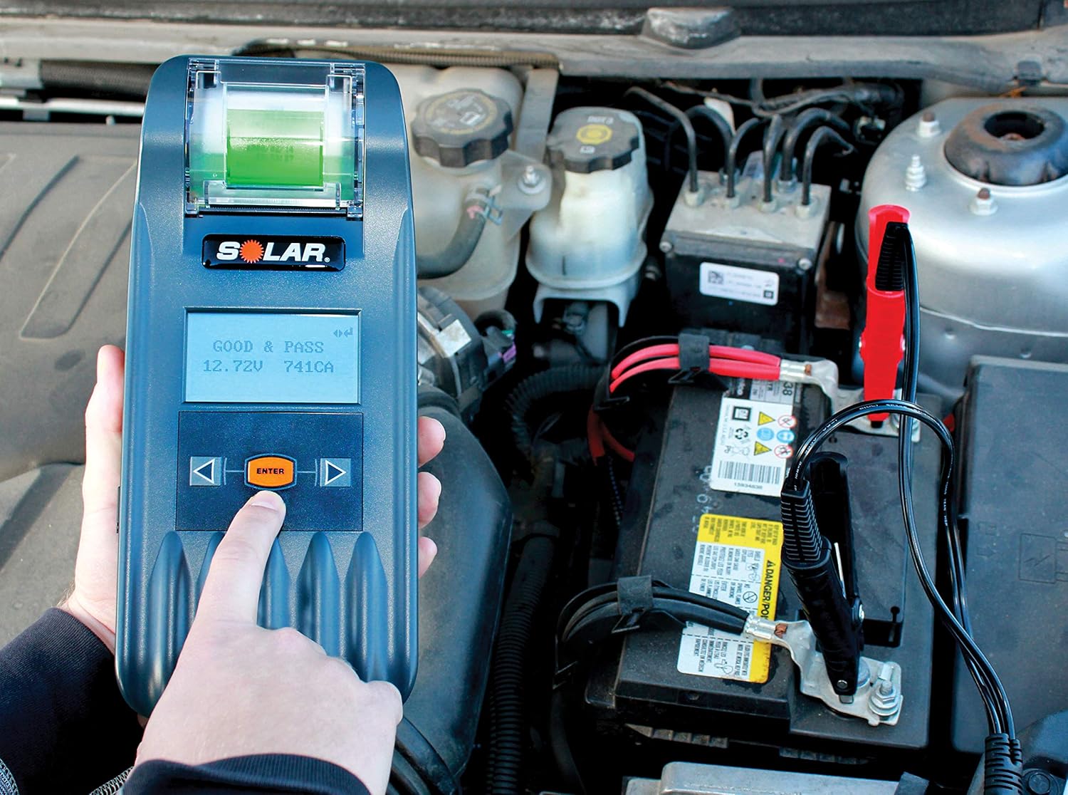 Clore Automotive SOLAR BA327 20-2000 CCA Electronic Battery and System Tester with Printer, One Size, Factory Clore Automotive SOLAR BA327 20-2000 CCA Electronic Battery and System Tester with Printer, One Size, Factory - Image 5