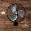 Hurricane Pro High Velocity Oscillating Metal Wall Mount Fan w/ 3 Speeds, Black, 20" - Corded Electric Air Cooling Unit w/ Powerful 4500 CFM Airflow for Home, Garage, Gym, Workshop & Greenhouse Hurricane Pro High Velocity Oscillating Metal Wall Mount Fan w/ 3 Speeds, Black, 20" - Corded Electric Air Cooling Unit w/ Powerful 4500 CFM Airflow for Home, Garage, Gym, Workshop & Greenhouse