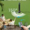 DREO TurboCool Outdoor Misting Fan 711AS, 33 ft/s High Velocity, 12 Speeds, 4 Modes Smart Standing Floor Fan, 150° Customizable Oscillating, 20 dB Quiet DC Motor for Bedroom, Weather Resistant, Charcoal