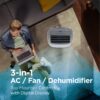 BLACK+DECKER Portable Air Conditioner, 9,000 BTU, BPACT08WT, White | 5,300 BTU SACC for Rooms up to 400 Sq. Ft., 3-in-1 Portable AC, Fan and Dehum with Follow Me Remote Control and Window Kit BLACK+DECKER Portable Air Conditioner, 9,000 BTU, BPACT08WT, White | 5,300 BTU SACC for Rooms up to 400 Sq. Ft., 3-in-1 Portable AC, Fan and Dehum with Follow Me Remote Control and Window Kit