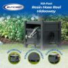 Suncast Garden Hose Hideaway Storage Reel Box, Cyberspace Grey – Resin Outdoor Container, Holds up to 100 Feet of 5/8 Inch Standard Vinyl Water Line – No Assembly Required Suncast Garden Hose Hideaway Storage Reel Box, Cyberspace Grey – Resin Outdoor Container, Holds up to 100 Feet of 5/8 Inch Standard Vinyl Water Line – No Assembly Required