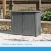Suncast Lockable Outdoor Cabinet Storage for Patio, Garden and Backyard, 97 Gal, Cool Gray Suncast Lockable Outdoor Cabinet Storage for Patio, Garden and Backyard, 97 Gal, Cool Gray