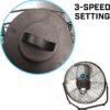 B-Air Firtana 20" High Velocity Electric Garage Floor Fan for Industrial and Home Use with 3-Speeds and Tilt Adjustable Fan Head, SAFF-20, Black