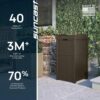 Suncast 33 Gallon Durable Resin Hideaway Outdoor Garbage Can with Secure Lid and Wicker Design for Home Backyards, Decks, or Patios, Java Brown Suncast 33 Gallon Durable Resin Hideaway Outdoor Garbage Can with Secure Lid and Wicker Design for Home Backyards, Decks, or Patios, Java Brown
