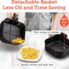 Cosori 12-in-1 Air Fryer 5.8QT, Toast, Bake, Nutrition Facts for 100+ In-App Recipes, AdaptIQ Tech Fast Cook, for Main & Side Dishes, Snacks, Leftovers, Detachable Square Basket, Dishwasher Safe