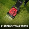 PowerSmart 21" Self-Propelled Gas Lawn Mower | 170cc OHV Engine | Rear-Wheel Drive for Slopes | 3-in-1 Bag, Mulch & Discharge | 6 Cutting Heights | Durable Steel Deck| Rear-Wheel Drive | Medium Yard