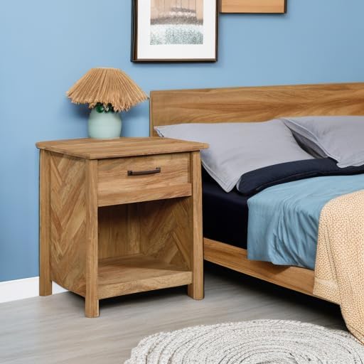 Sauder Cannery Bridge Night Stand with Spacious Drawer, Nightstand for Bedroom, Sindoori Mango Finish Sauder Cannery Bridge Night Stand with Spacious Drawer, Nightstand for Bedroom, Sindoori Mango Finish - Image 6