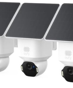 eufy Security SoloCam E42, 4-Cam Kit, 4K Solar Security Camera | AI Facial Recognition & Motion Tracking, Strobe Light, Pan & Tilt, Solar Powered, Built-in Local Storage (Up to 16TB)