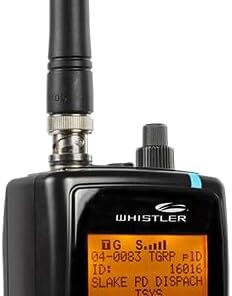 Whistler WS1040 Handheld Digital Scanner – P25 Phase I, Trunking, Same Weather Alerts, Multi-System Support, Programmable, PC Interface, LED & Audio Alert