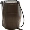 FCMP Outdoor Raincatcher 4000 Rain Barrel, Flat-Back Rainwater Catcher with Spigots, 50 Gallon, Brown - Portable Water Storage Container Tank for Home, Garden, and Backyard | Portable Water Storage Container Tank with Spigots for Home, Garden, and Backyard