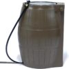 FCMP Outdoor Raincatcher 4000 Rain Barrel, Flat-Back Rainwater Catcher with Spigots, 50 Gallon, Brown - Portable Water Storage Container Tank for Home, Garden, and Backyard | Portable Water Storage Container Tank with Spigots for Home, Garden, and Backyard