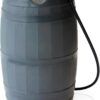 FCMP Outdoor 45 Gallon Heavy Duty Rain Water Catcher Barrel Container with Hose and Debris Screen for Outdoor Plants, Garden, and Landscapes (RC45-GRY) Grey