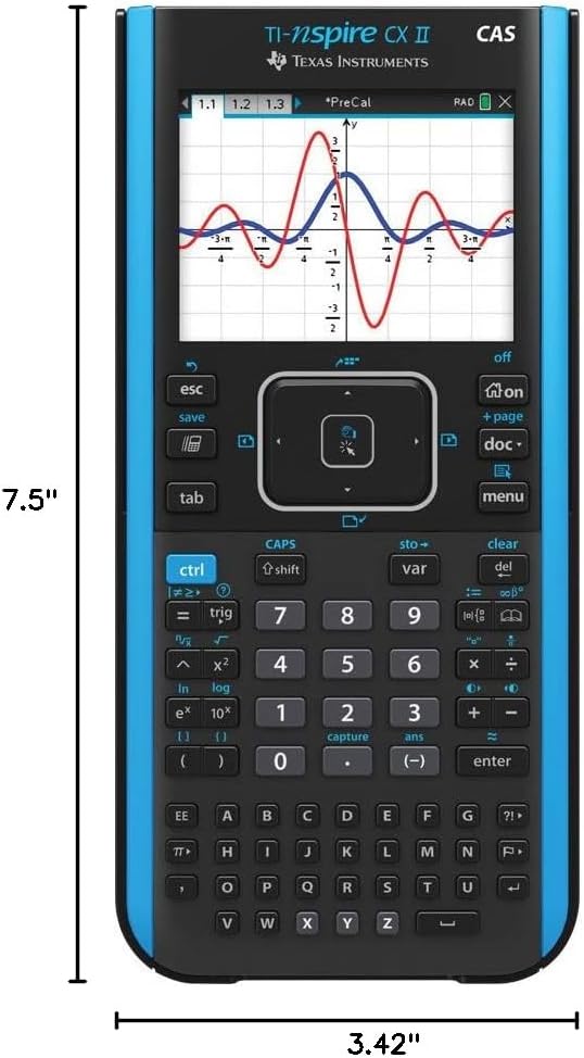 Texas Instruments TI-Nspire CX II CAS Color Graphing Calculator with Student Software (PC/Mac) | Powerful Computer Algebra System; Computer Software included Texas Instruments TI-Nspire CX II CAS Color Graphing Calculator with Student Software (PC/Mac) | Powerful Computer Algebra System; Computer Software included - Image 8