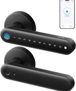 eufy Security Smart Lock FamiLock C32, Fingerprint Keyless Lock with Handle | Interior Doors, Built-in Wi-Fi, App Control, Auto Lock, 4 AA Batteries, Alexa/Google, Rekey Not Supported, Keyless Door Lock