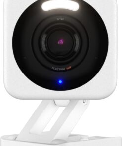 WYZE Cam v4 (Latest Model), 2.5K AI Security Camera, Indoor/Outdoor Cameras for Home Security, Baby Monitor & Pet Camera, Vibrant Color Night Vision, No Subscription Required, White