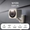 WYZE Cam v4 (Latest Model), 2.5K AI Security Camera, Indoor/Outdoor Cameras for Home Security, Baby Monitor & Pet Camera, Vibrant Color Night Vision, No Subscription Required, White
