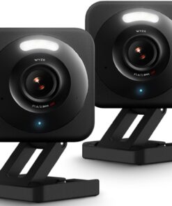 WYZE Cam v4 (Latest Model), 2.5K AI Security Camera, Indoor/Outdoor Cameras for Home Security, Baby Monitor & Pet Camera, Color Night Vision, No Subscription Required (2 Pack)