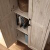 Sauder 2-Door Storage Cabinet, Tall Wooden Organizer, in a Chalk Oak Finish