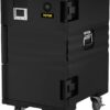 VEVOR Insulated Food Pan Carrier, 127 Qt Hot Box for Catering, LLDPE Food Box Carrier w/Double Buckles, Front Loading Food Warmer w/Handles, End Loader w/Wheels for Restaurant, Canteen, etc. Black