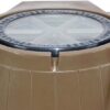 FCMP Outdoor Raincatcher 4000 Rain Barrel, Flat-Back Rainwater Catcher with Spigots, 50 Gallon, Brown - Portable Water Storage Container Tank for Home, Garden, and Backyard | Portable Water Storage Container Tank with Spigots for Home, Garden, and Backyard