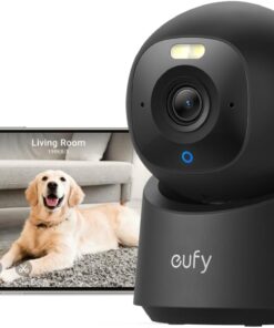 eufy Security 4K Indoor Camera E30, Pan and Tilt, AI Tracking, Pet Camera | Color Night Vision, Baby/Nanny Monitor with Two-Way Audio, AI Human/Pet Detection, Works with HomeKit, No Monthly Fee, Black