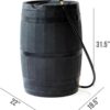 FCMP Outdoor RC45 45-Gallon Rain Barrel, Flat-Back Gutter Downspout Collector, Black - Includes 3.5-ft Hose, Shut-Off Valve & Debris Screen for Garden Rainwater Harvesting | Slim-Line Design Water Storage Container with 3.5 Ft Hose, Shut-Off Valve & Debris Screen for Home, Garden, & Backyard
