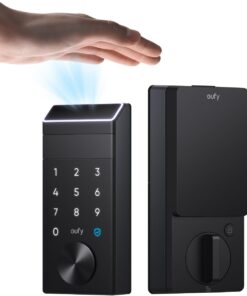 eufy Security Smart Lock FamiLock E34 with Palm Vein Recognition | ANSI/BHMA Grade 1, Auto Lock, IP65 Waterproof, Keyless Entry Door Lock for Front Door, Wi-Fi Keypad Deadbolt, No Monthly Fee