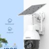 aosu Security Cameras Wireless Outdoor - Solar Powered,Full 360° Coverage | Auto Person Tracking,2K Clarity&Color Night Vision,Light & Sound Alarm,2.4GHz WiFi only,2-Way Talk,Alexa/Google Compatible (1 PACK)