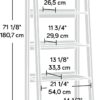 Sauder Ladder Bookshelf 5 Tier Trestle Ladder Shelf Wooden Bookcase, in Jamocha Wood