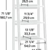 Sauder Ladder Bookshelf 5 Tier Trestle Ladder Shelf Wooden Bookcase, in Mystic Oak