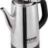 VEVOR 12-Cup Electric Percolator Coffee Pot, 304 Stainless Steel Body Coffee Percolator with Keep Warm Function & Heat-Resistant Handle, Classic Coffee Maker, Quick Brew & Easy-Pour Spout, Silver VEVOR 12-Cup Electric Percolator Coffee Pot, 304 Stainless Steel Body Coffee Percolator with Keep Warm Function & Heat-Resistant Handle, Classic Coffee Maker, Quick Brew & Easy-Pour Spout, Silver