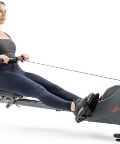 Sunny Health & Fitness Smart Magnetic Rower, Compact Quiet & Smooth Rowing Machine for Full-Body Cardio Exercise, Free SunnyFit Training App Connection