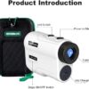 REVASRI Range Finder for Golf, Slope, Pin Lock Vibration 1000Y Rangefinder | 6.5X Magnification, External Slope Switch for Golf Tournament Legal, Rechargeable Golf Rangefinder
