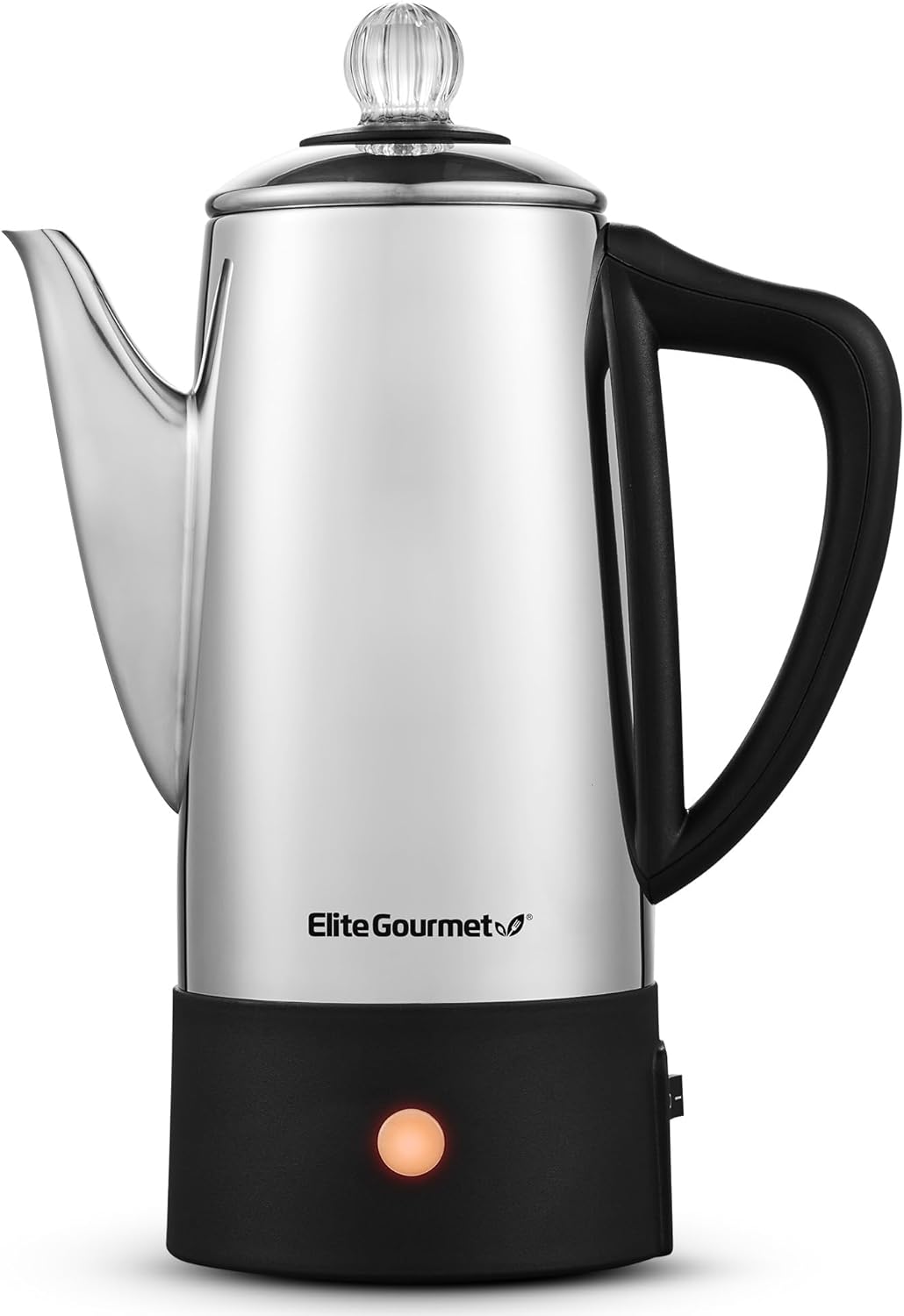 Elite Gourmet 6-Cup Electric Coffee Percolator, Stainless Steel, 1000W | Fast brewing, Keep Warm, auto shut-off, clear brew progress knob, cordless serving base, reusable filter Elite Gourmet 6-Cup Electric Coffee Percolator, Stainless Steel, 1000W | Fast brewing, Keep Warm, auto shut-off, clear brew progress knob, cordless serving base, reusable filter