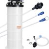 VEVOR 6.5L Pneumatic/Manual Oil Extractor Pump, Fluid Extractor Pump | Fluid Change Tool for Automotive Fluids Vacuum Evacuation, Oil Change, with Dipstick and Suction Hose, All-in-One Kit, White