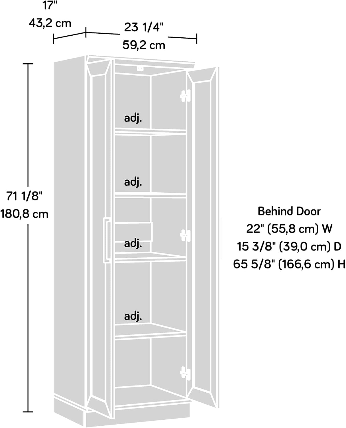 Sauder HomePlus Storage Cabinet/ Pantry cabinets, Sienna Oak finish Sauder HomePlus Storage Cabinet/ Pantry cabinets, Sienna Oak finish - Image 8