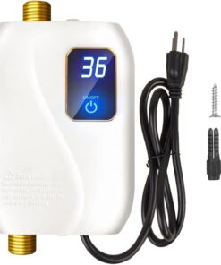 Tankless Water Heater Electric 110V, 3000W Instant Electric Water Heater, Under Sink Water Heater with Digital Display, On Demand Hot Water heater Electric for Kitchen Bathroom Washin