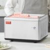 VEVOR Fried Ice Cream Machine, 12.6" x 8.5" 120W Stir-Fried Ice Cream Roll Maker with Compressor and 2 Scrapers, for Making Dessert Rolls, Frozen Yogurt