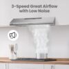 COMFEE' 30 Inch Under Cabinet Range Hood, Ducted/Ductless Convertible