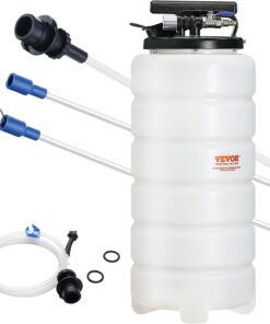 VEVOR 15L Pneumatic/Manual Fluid Extractor Pump, Oil Changer Vacuum Fluid Extractor, Oil Extractor Change Pump for Automotive, Oil Change & Fluid Change Tool with Dipstick and Suction Hose