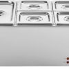 VEVOR 24QT Commercial Food Warmer, 5-Pan Electric Steam Table, 1200W Professional Countertop Stainless Steel Buffet Bain Marie with 86-185°F Temp Control for Catering, Buffet, Parties, Restaurants