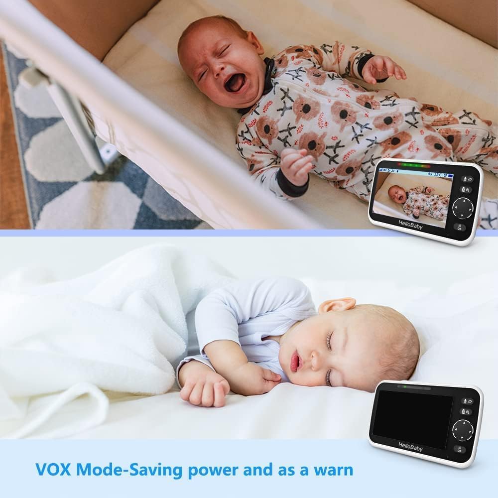 HelloBaby HB6550-2 5" Dual Camera Baby Monitor No WiFi, Pan Tilt Zoom HelloBaby HB6550-2 5" Dual Camera Baby Monitor No WiFi, Pan Tilt Zoom - Image 7