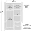 Sauder Select Multipurpose Bedroom Armoire Wardrobe Closet Pantry Storage Cabinet with Storage Drawers and Hanging Rail, in Cinnamon Cherry