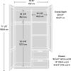 Sauder Select Multipurpose Bedroom Armoire Wardrobe Closet Pantry Storage Cabinet with Storage Drawers and Hanging Rail, in Soft White finish
