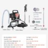 VEVOR 950W Stand Airless Paint Sprayer, 3000PSI High Efficiency Electric Airless Sprayer, Handheld Paint Sprayers for Home Interior and Exterior Furniture and Fences, Fine and Even Painting Effect | Handheld for Home Interior and Exterior Furniture and Fences, High Efficiency, Fine and Even Painting Effect, Metal, Black