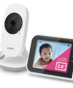 VTech Baby Monitor No WiFi with 2 Cameras – 19-Hour Battery, Patrol Mode for Twins & Two Rooms, 1000ft Range, Auto Night Vision, Two-Way Talk, Temperature Sensor | VM819-2